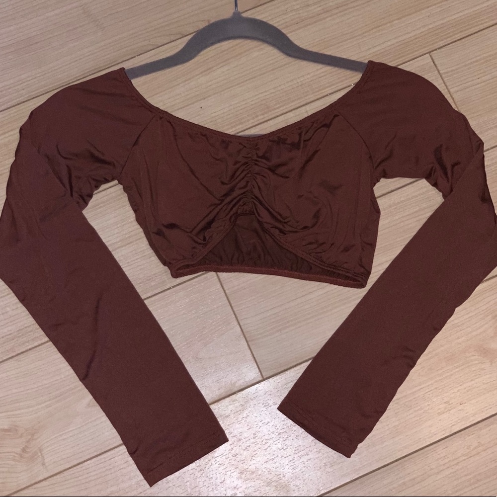 Dark russet crop top